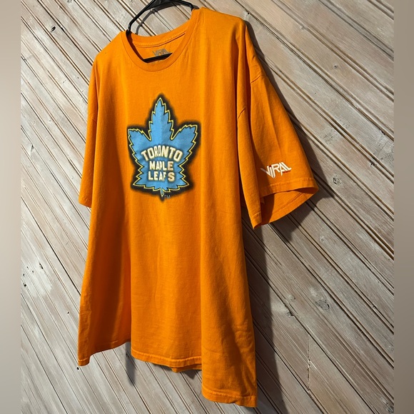 Orange & Blue Toronto Maple Leafs NHL Hockey Viral Neon Colourful - Picture 2 of 6